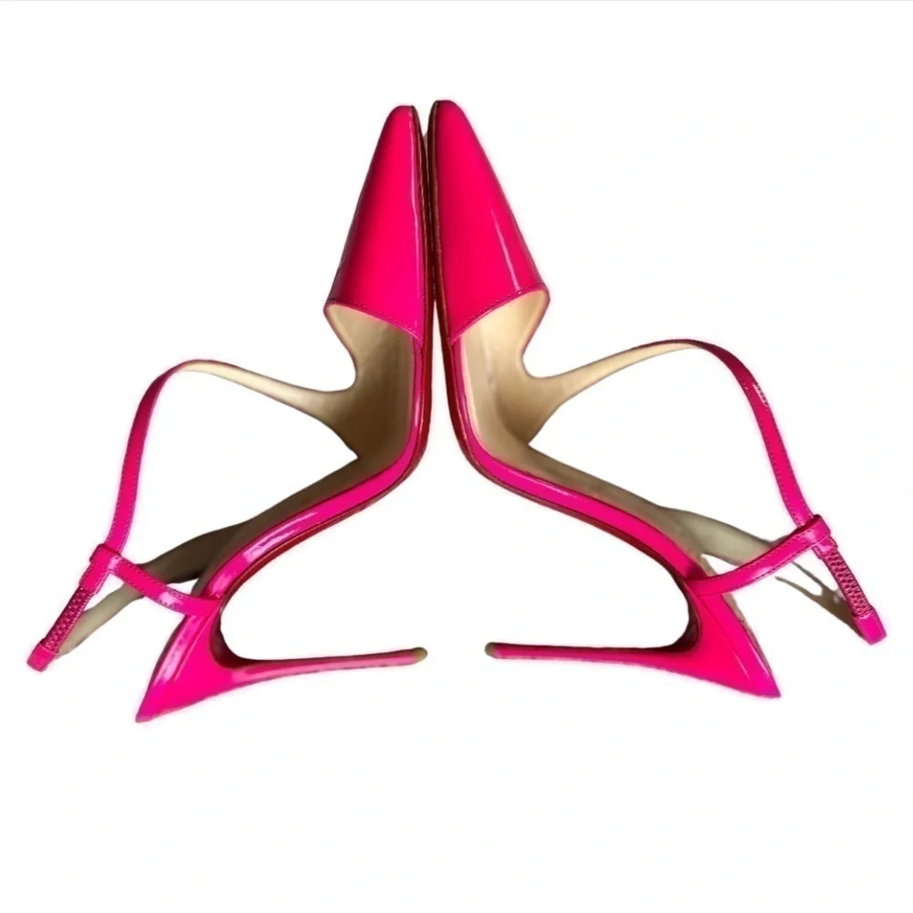 NWOT! Christian Louboutin Patent Fluo June 100 Fushcia - Picture 9 of 10